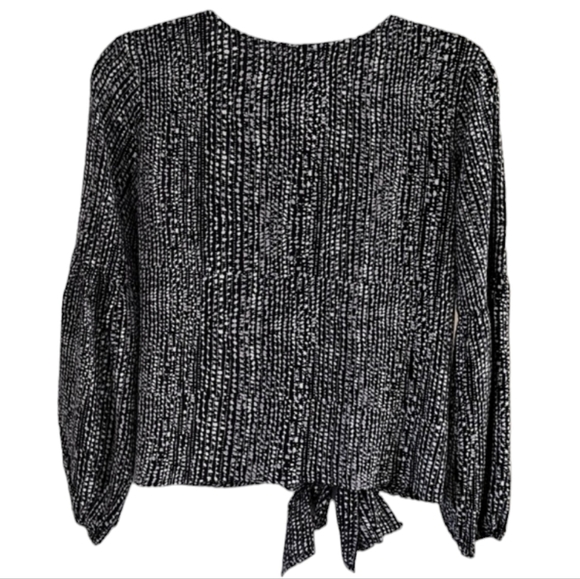 Japna Top V Neck Front Tie Bell Long Sleeve Size Small - Picture 2 of 7